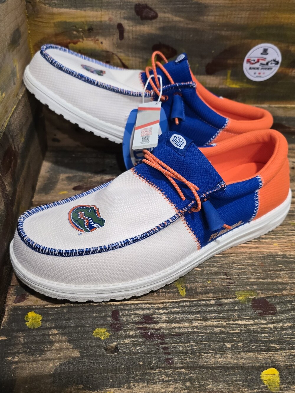 Hey Dude Mens UF Univ Florida GATORS Wally Shoe, Mens 10, 12, NEW